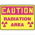 Accuform OSHA CAUTION Safety Sign RADIATION MRAD651VP MRAD651VP